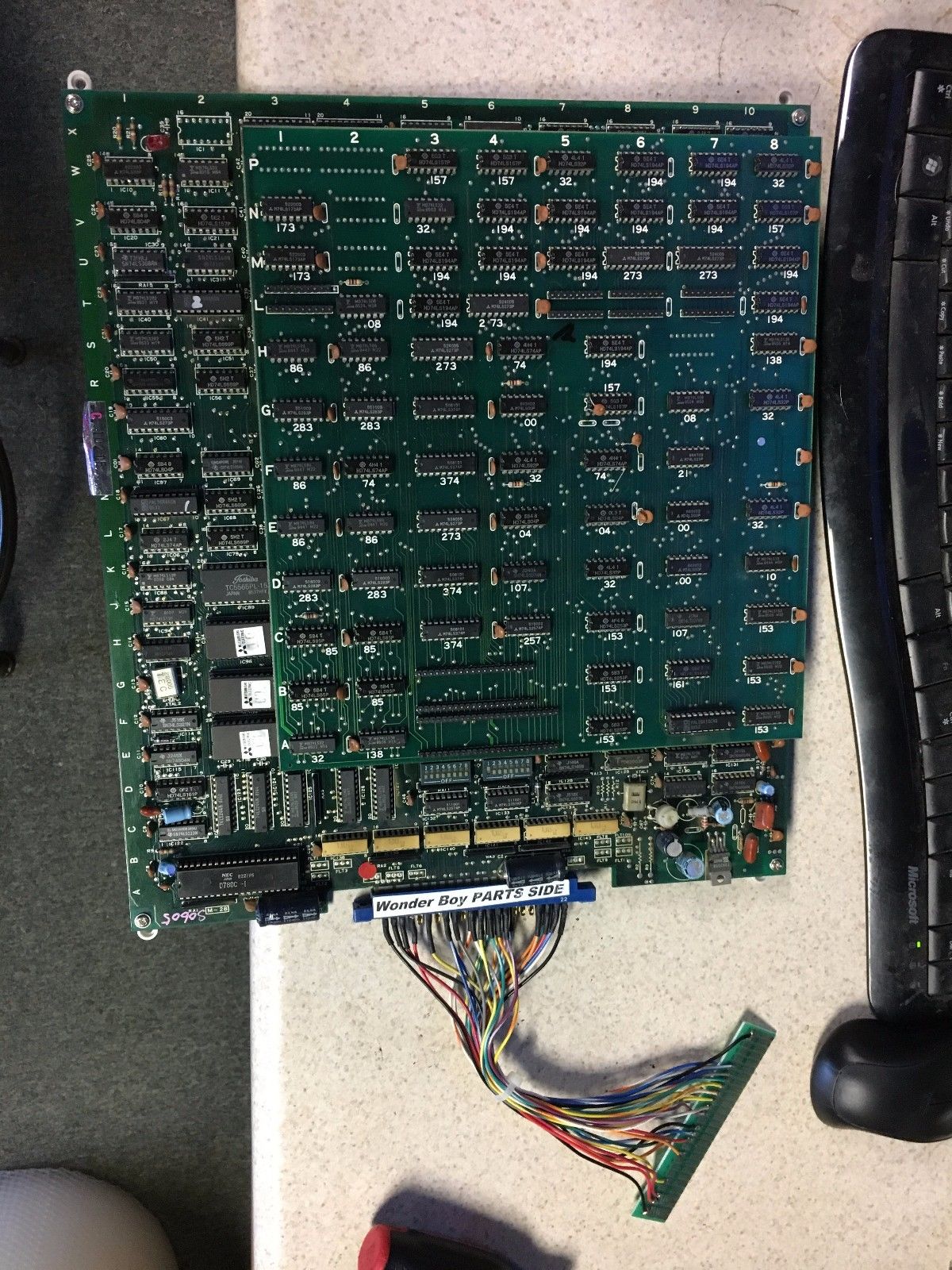 wonder boy arcade pcb with jamma adaptor