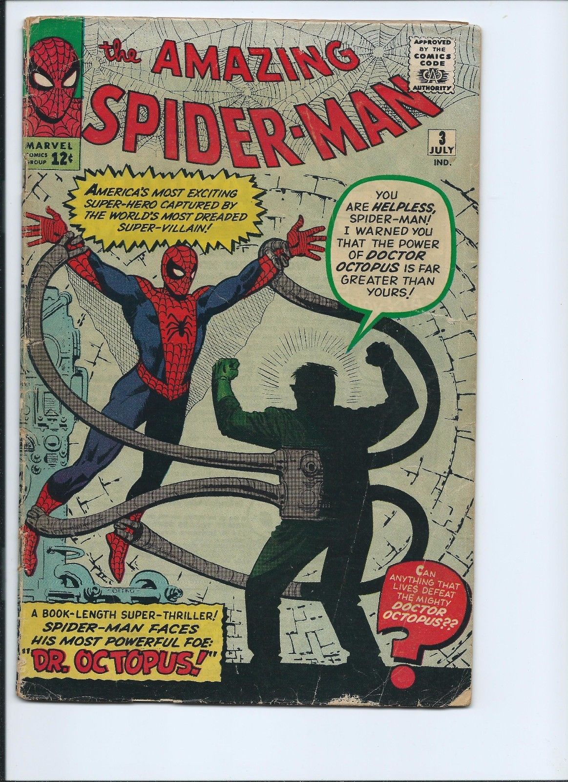 AMAZING SPIDER-MAN 3 - GD+ 2.5 - 1ST APPEARANCE OF DOCTOR OCTOPUS (1963)