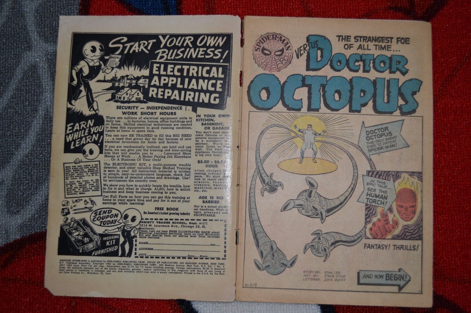 AMAZING SPIDER-MAN 3 - GD+ 2.5 - 1ST APPEARANCE OF DOCTOR OCTOPUS (1963)