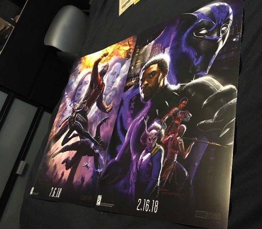 2017 SDCC Comic Con Exclusive Marvel Ant-Man and the Black Panther Poster Lot