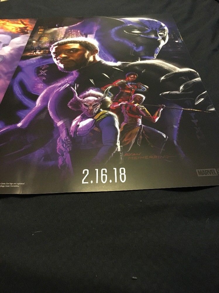 2017 SDCC Comic Con Exclusive Marvel Ant-Man and the Black Panther Poster Lot