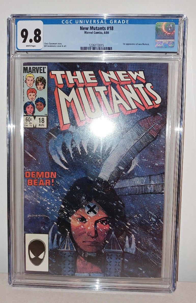 New Mutants #18 - CGC 9.8 - White Pages - 1st New Warlock - New