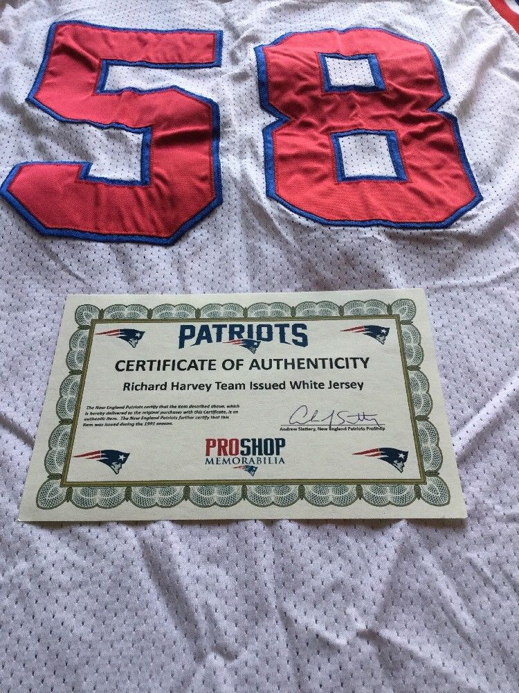 Richard Harvey New England Patriots Game Issued Used Jersey