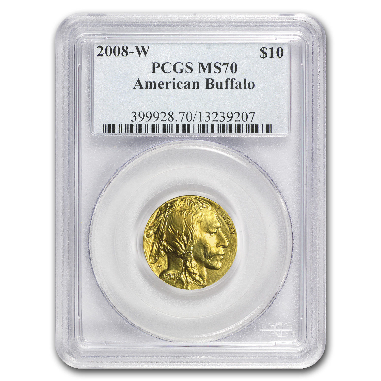 2008-W 1/4 oz Gold Buffalo SP/MS-70 PCGS