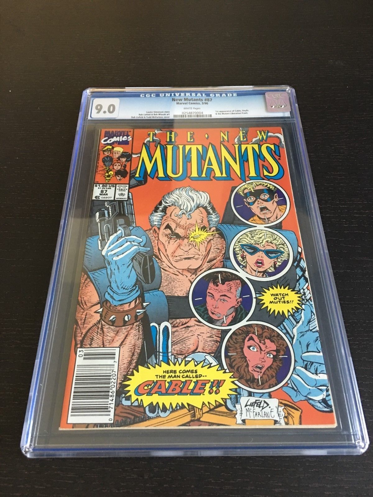 New Mutants (1990) #87 1st Cable, CGC 9.0 VF/NM Clean Liefeld/McFarlane HOT!