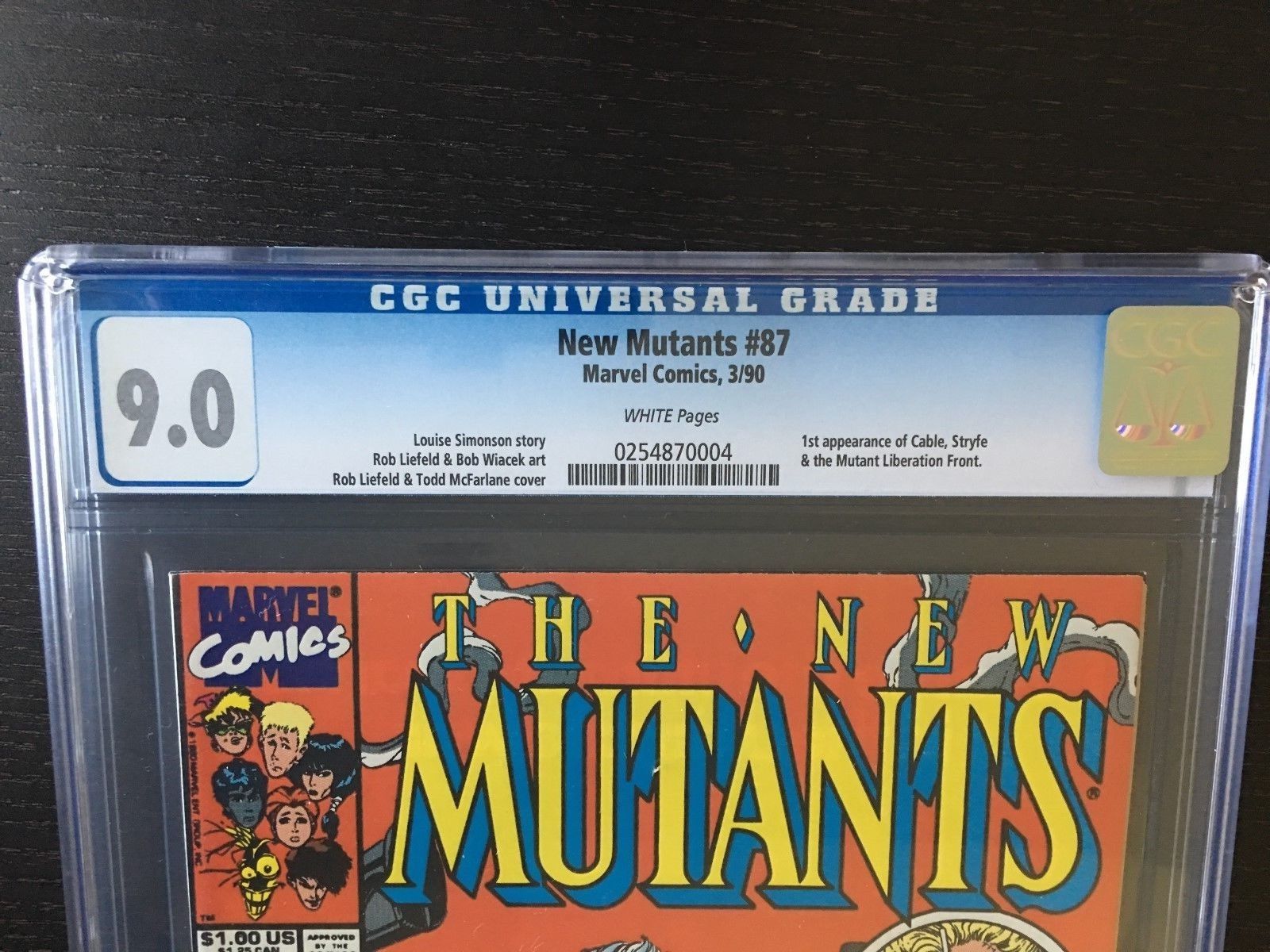 New Mutants (1990) #87 1st Cable, CGC 9.0 VF/NM Clean Liefeld/McFarlane HOT!