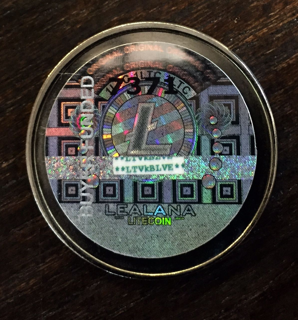 LEALANA Physical Litecoin ser 3 Rare 2013  "Unfunded" like bitcoin CASASCIUS