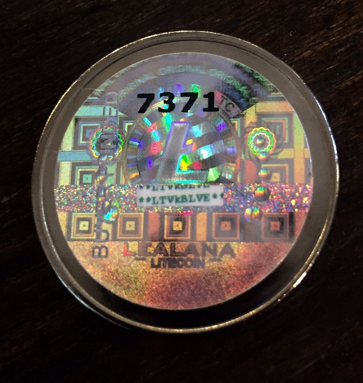 LEALANA Physical Litecoin ser 3 Rare 2013  "Unfunded" like bitcoin CASASCIUS