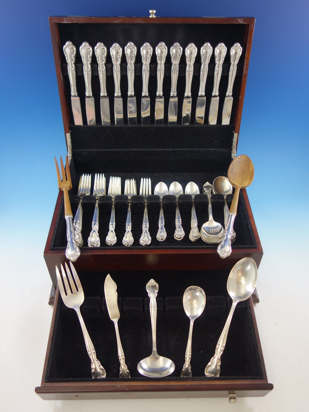 American Classic by Easterling Sterling Silver Flatware Set 12 Service 67 pcs