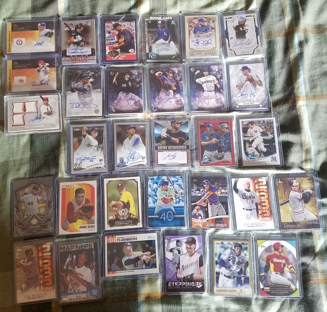 ENTIRE BASEBALL CARD COLLECTION AUTOS RELICS PATCHES ROOKIES INSERTS