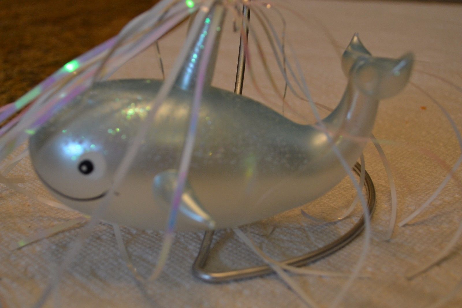 Italian? Christmas Ornament Blown Glass Whale