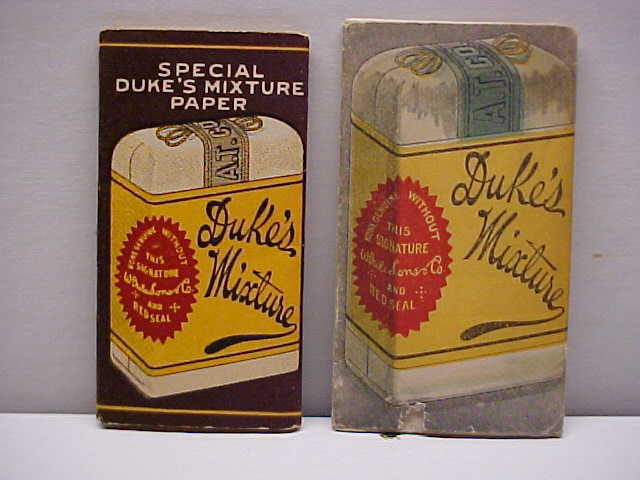 2 Different Packs of Vintage DUKES MIXTURE Tobacco Cigarette Rolling Papers