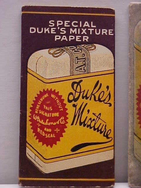 2 Different Packs of Vintage DUKES MIXTURE Tobacco Cigarette Rolling Papers