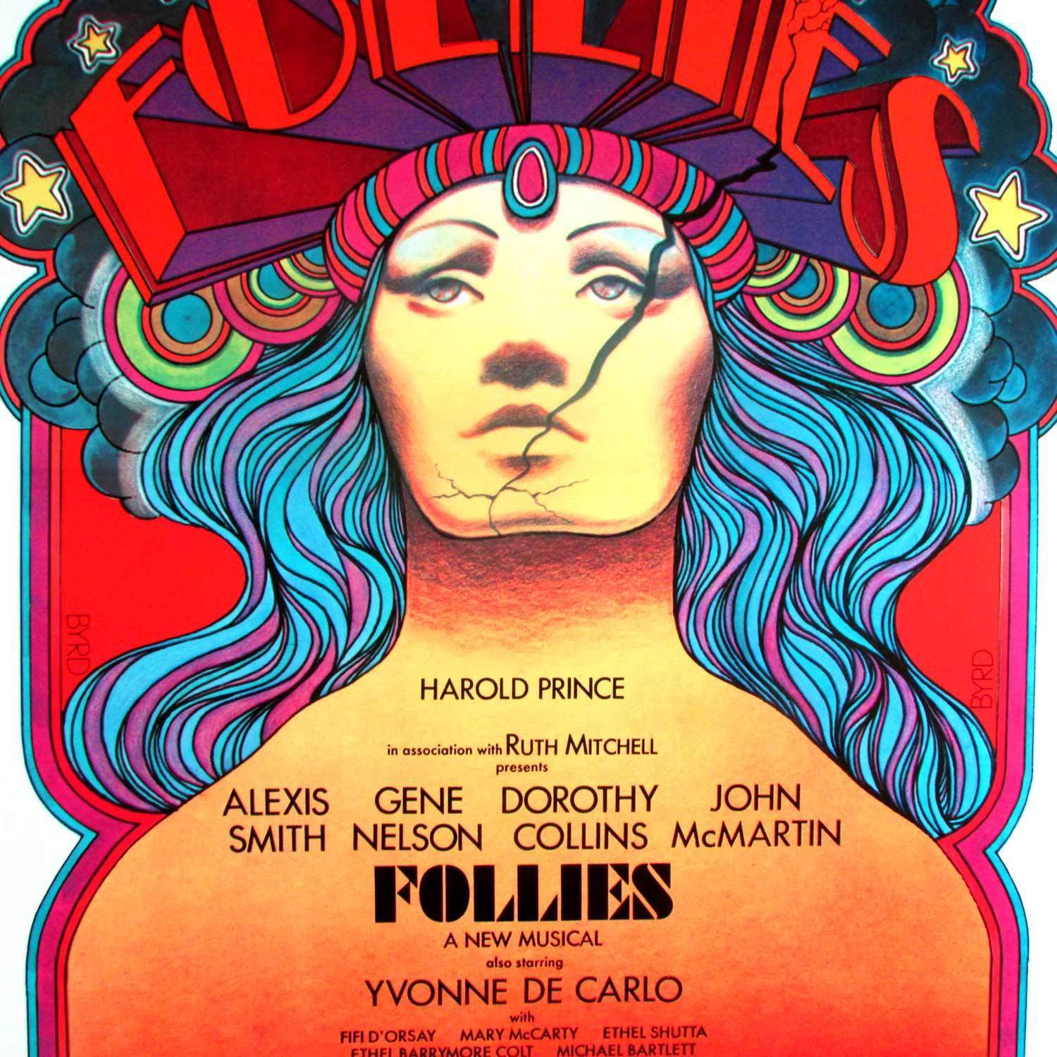 Follies 1971 Broadway Full Sized Show Poster New AP Hand-Signed by David Byrd