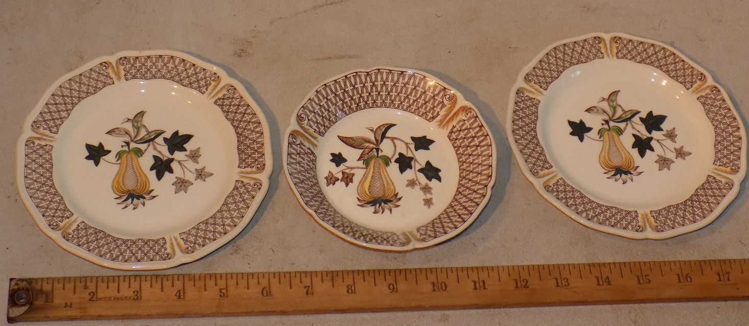 VINTAGE RARE LOT OF 4 WEDGEWOOD ENGLAND AVOCADO JASERWARE PLATE SAUCERS BOWL *NR