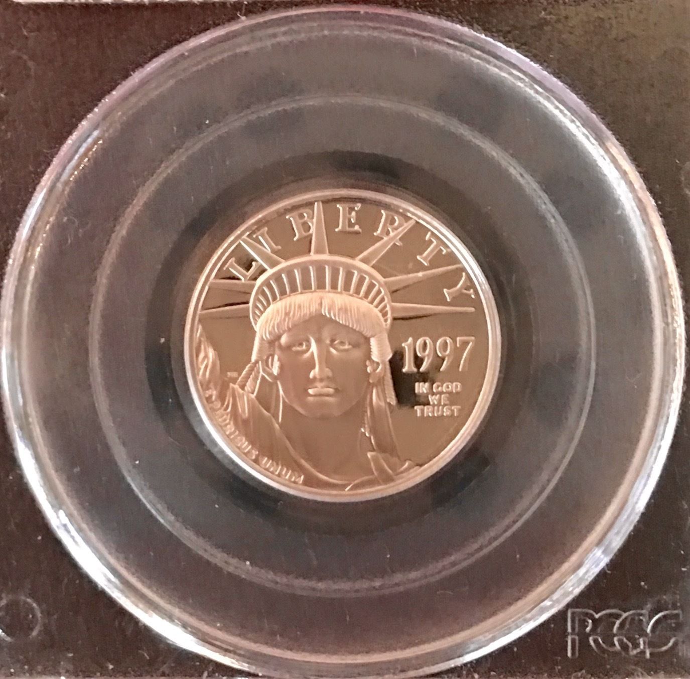 1997-W PR70DCAM $25 Platinum Statue of Liberty PCGS