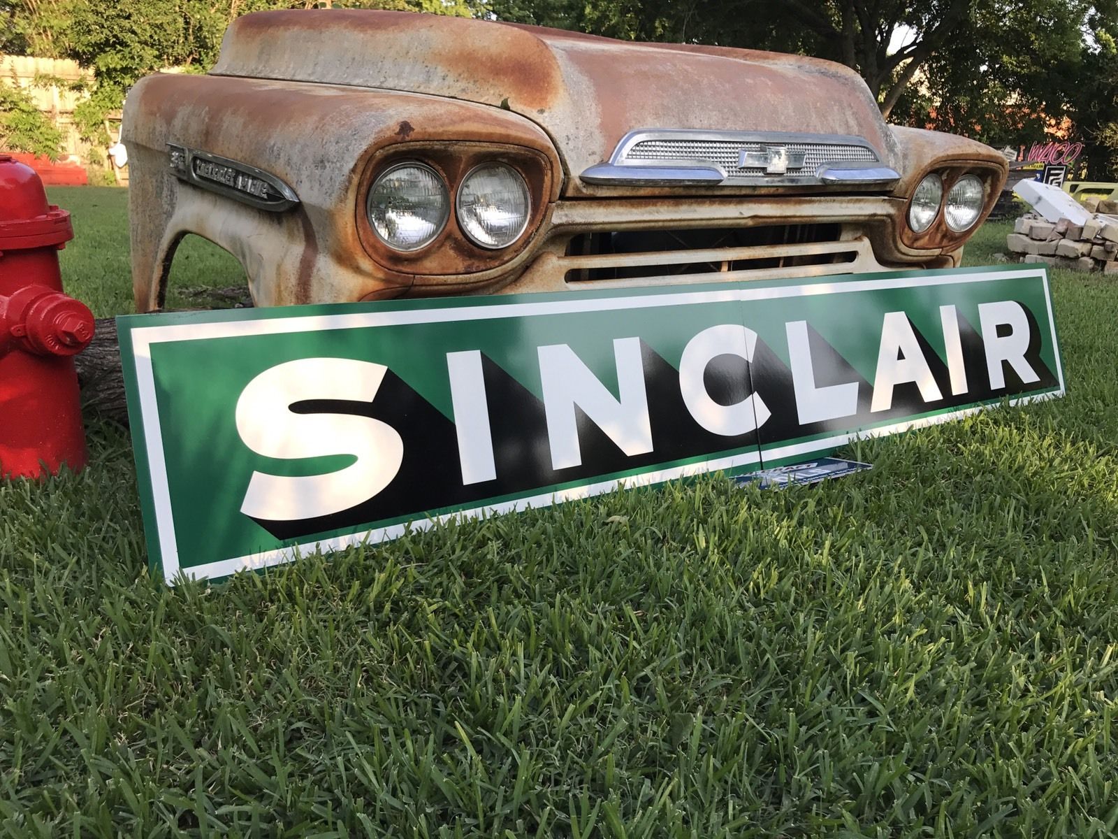 Antique Vintage Old Style Sinclair Motor Oil Gas Sign