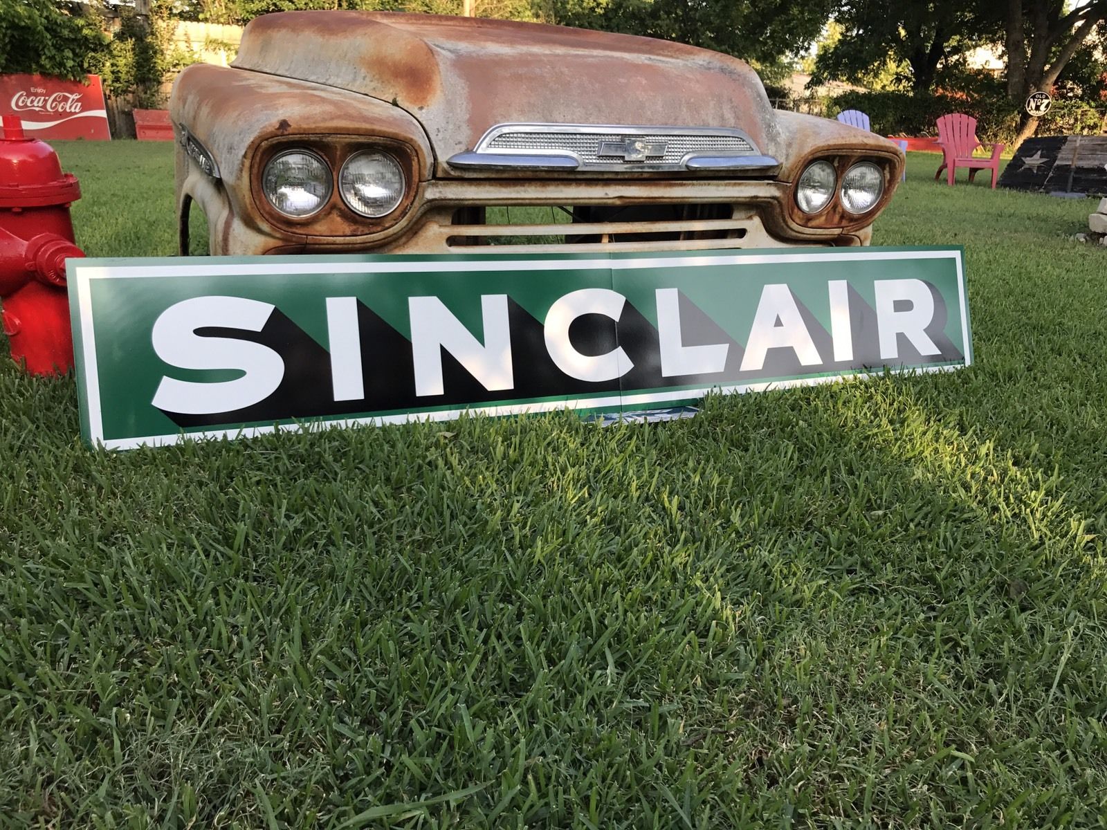 Antique Vintage Old Style Sinclair Motor Oil Gas Sign