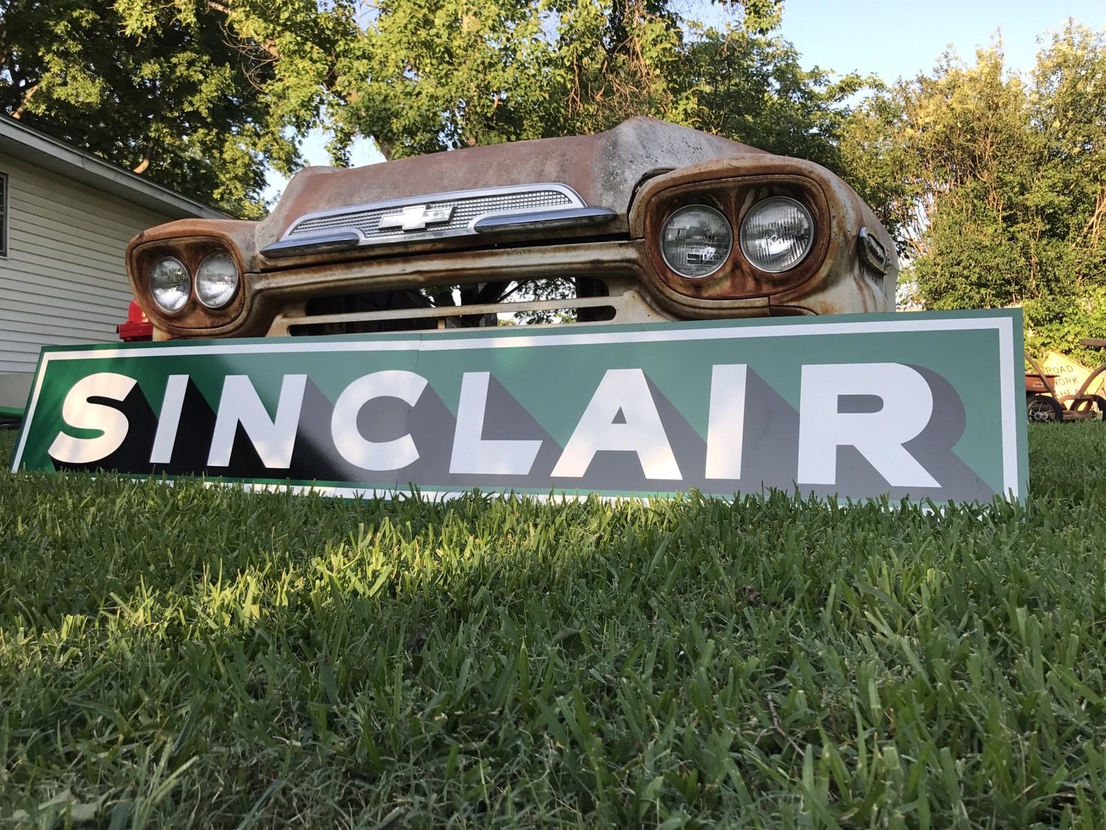 Antique Vintage Old Style Sinclair Motor Oil Gas Sign