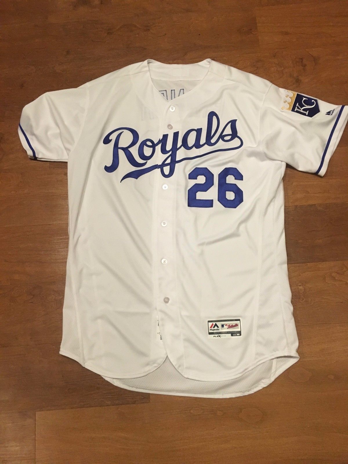 BRETT EIBNER NON GAME USED ISSUED ROYALS 2016 JERSEY WORLD SERIES PATCH SIZE 48