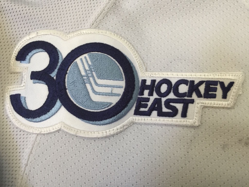 NCAA University of Maine men's game-worn hockey jersey size 54 Hockey East 30th