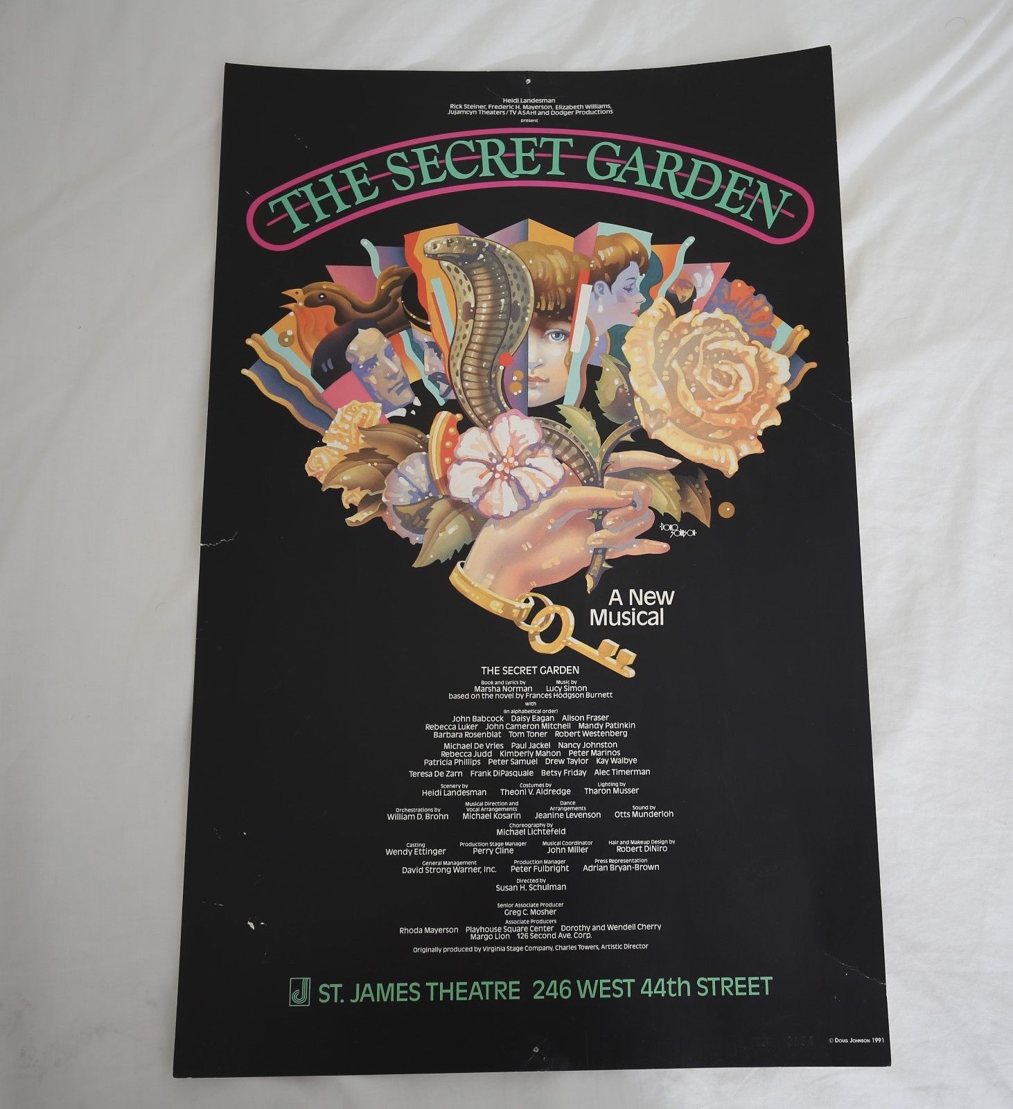 THE SECRET GARDEN Original Broadway Poster Window card