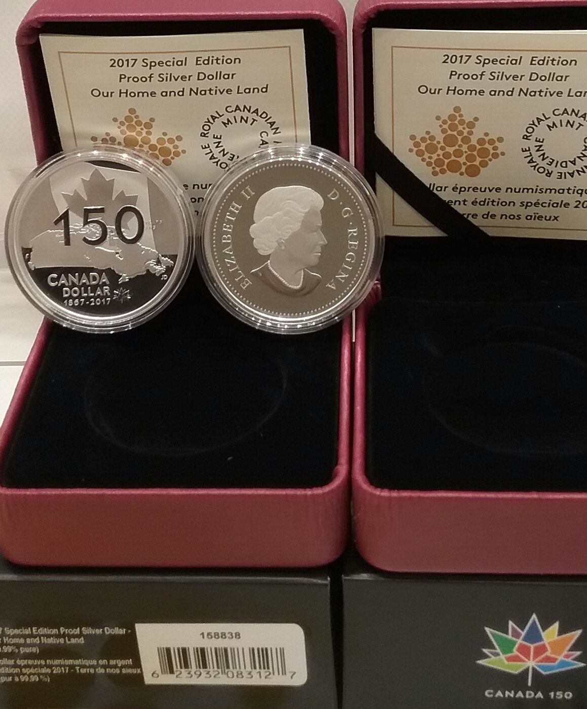 1867-2017 Special Edition Proof Pure Silver Dollar Canada Our Home & Native Land