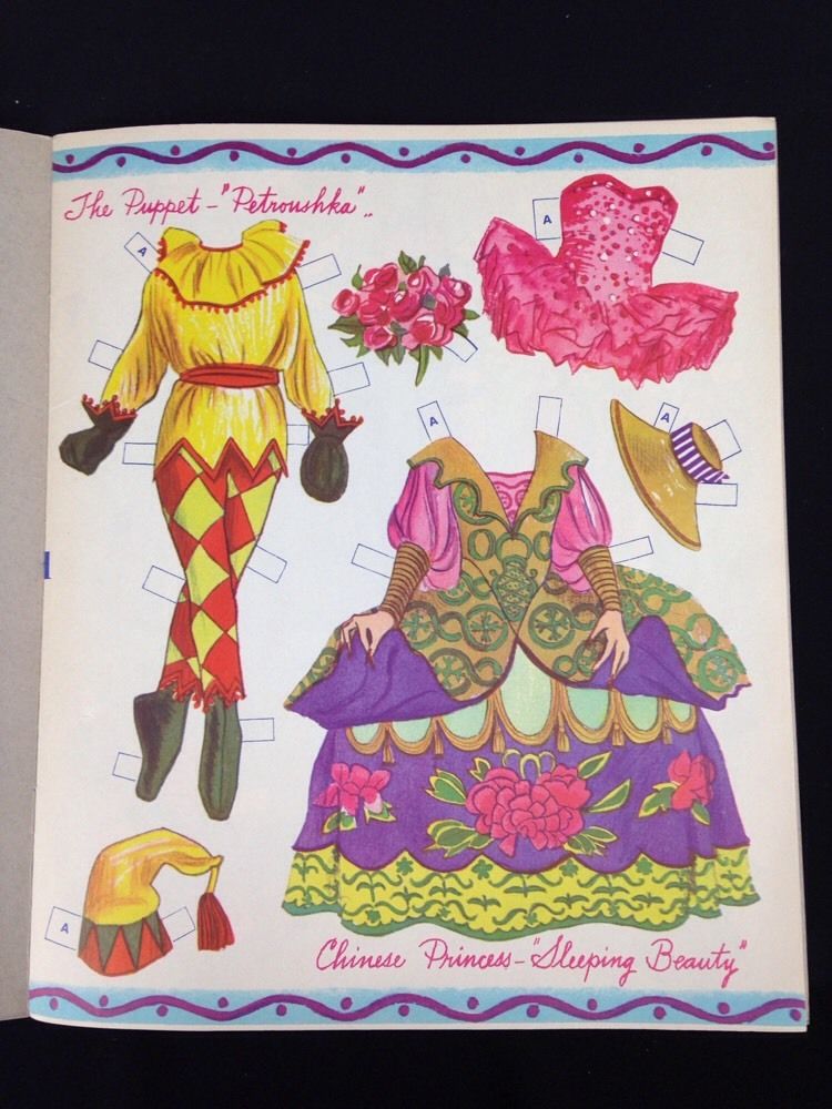 1953 Original Vintage Merrill Ballerina Paper Dolls Uncut