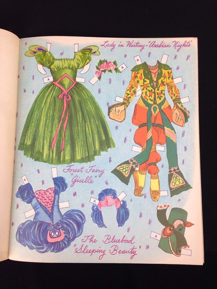 1953 Original Vintage Merrill Ballerina Paper Dolls Uncut