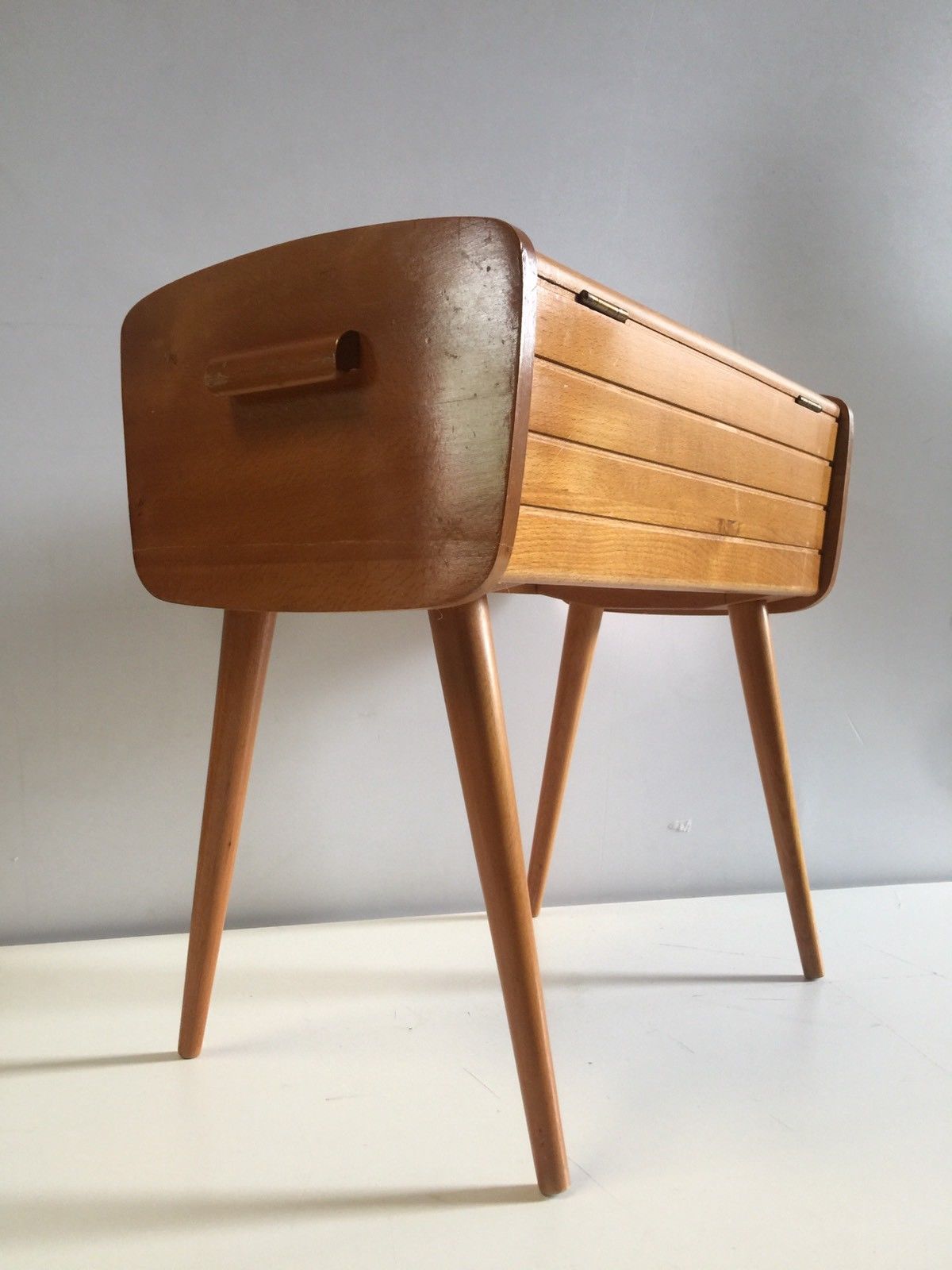 Vintage Mid Century Danish Style Sewing Box