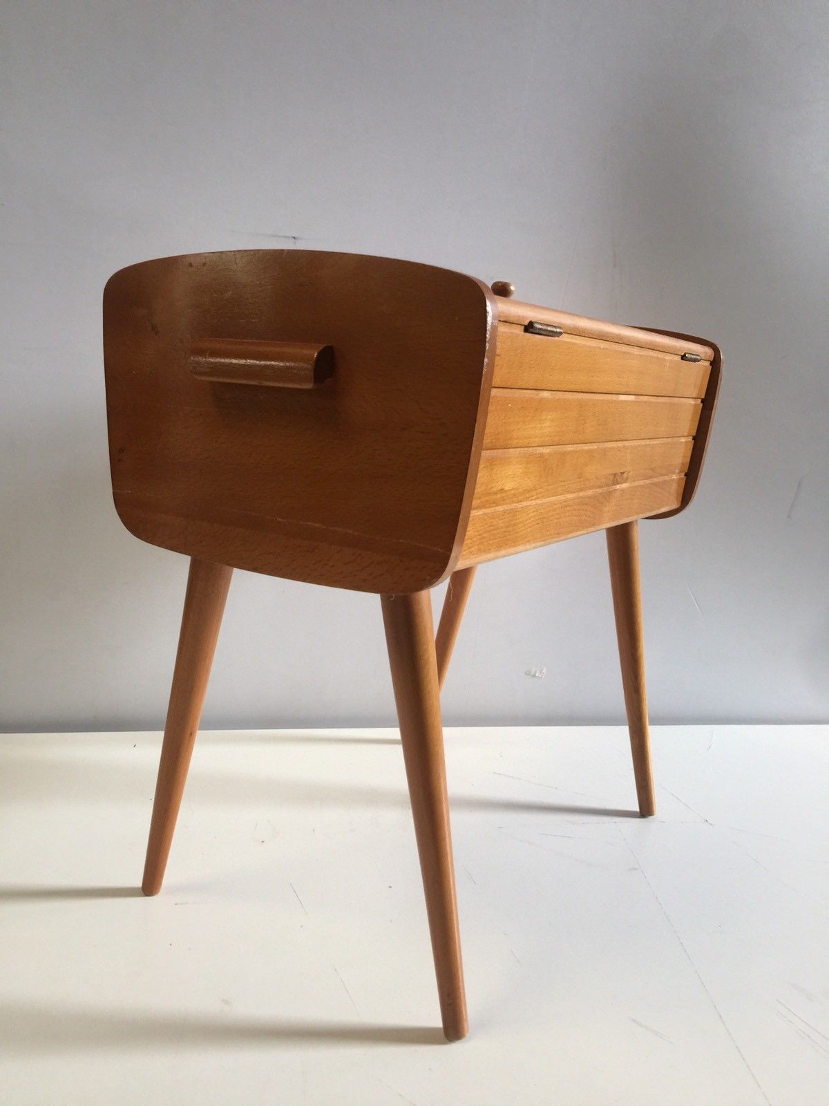 Vintage Mid Century Danish Style Sewing Box