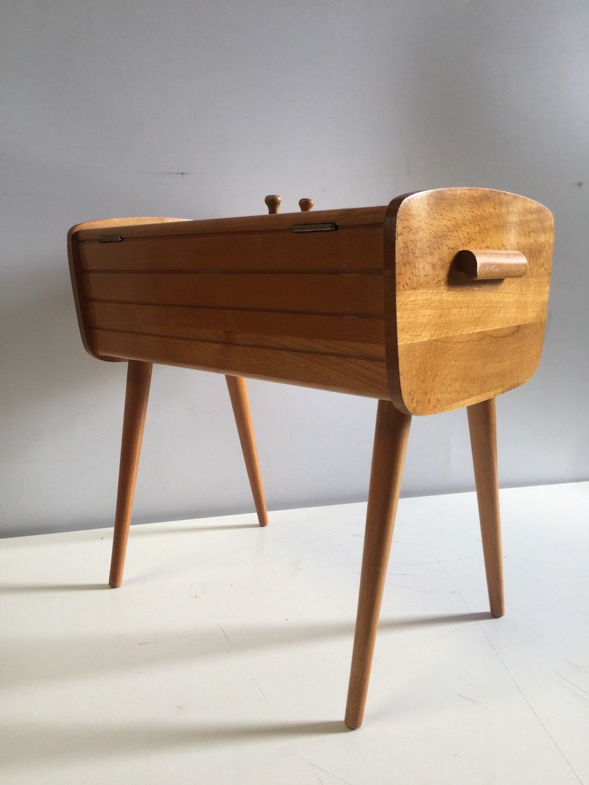 Vintage Mid Century Danish Style Sewing Box