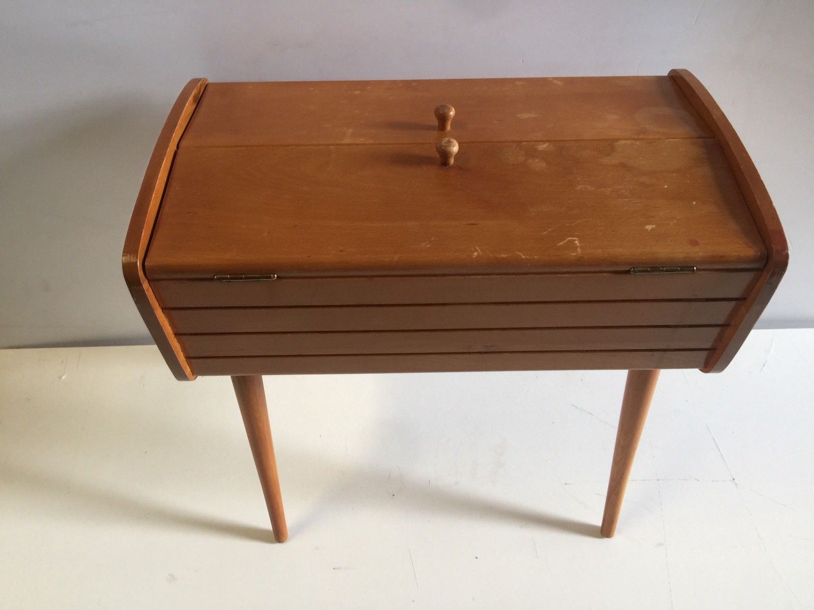 Vintage Mid Century Danish Style Sewing Box