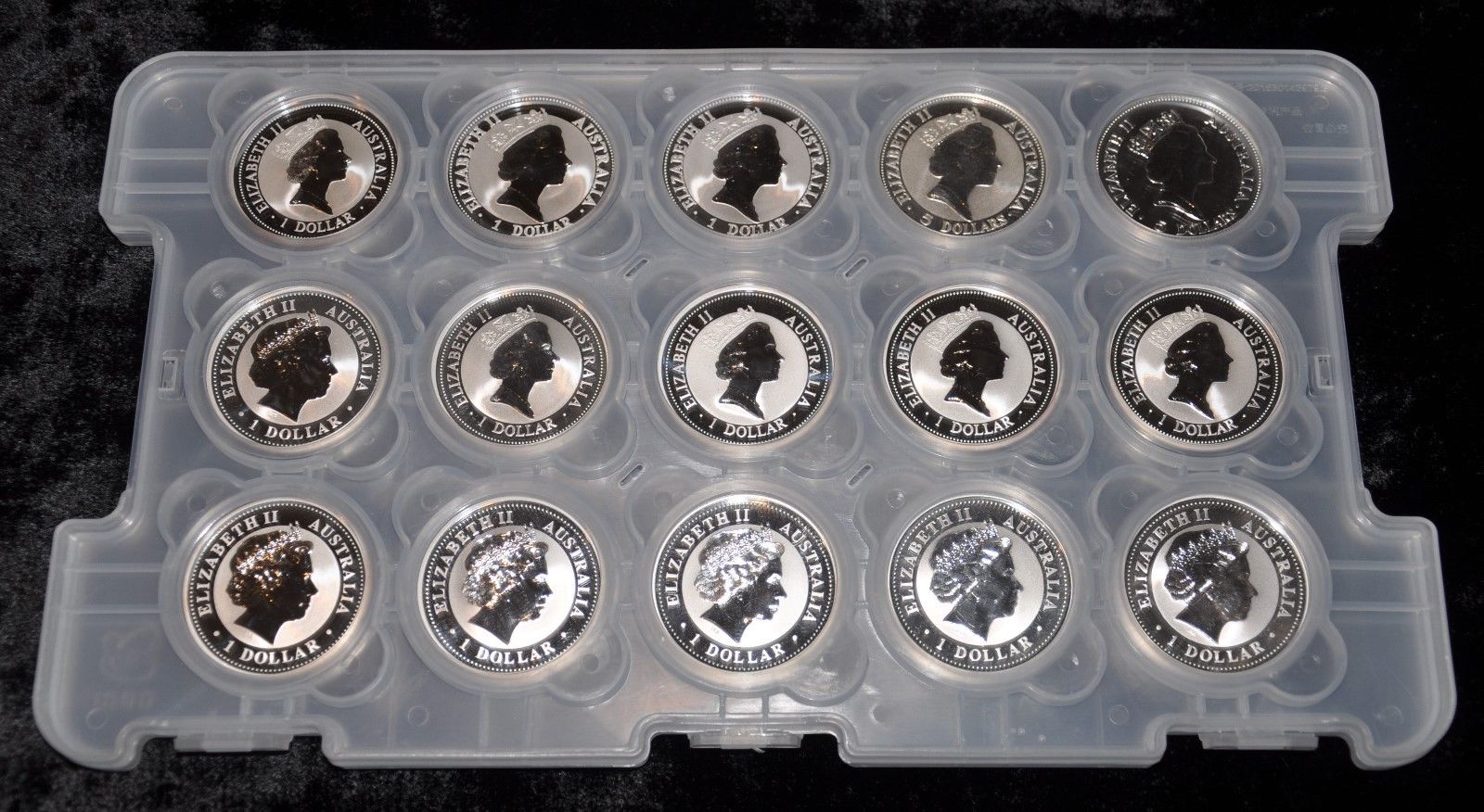 RARE! - COMPLETE SET (28) AUSTRALIA 1 OZ. SILVER KOOKABURRA COINS 1990 - 2017