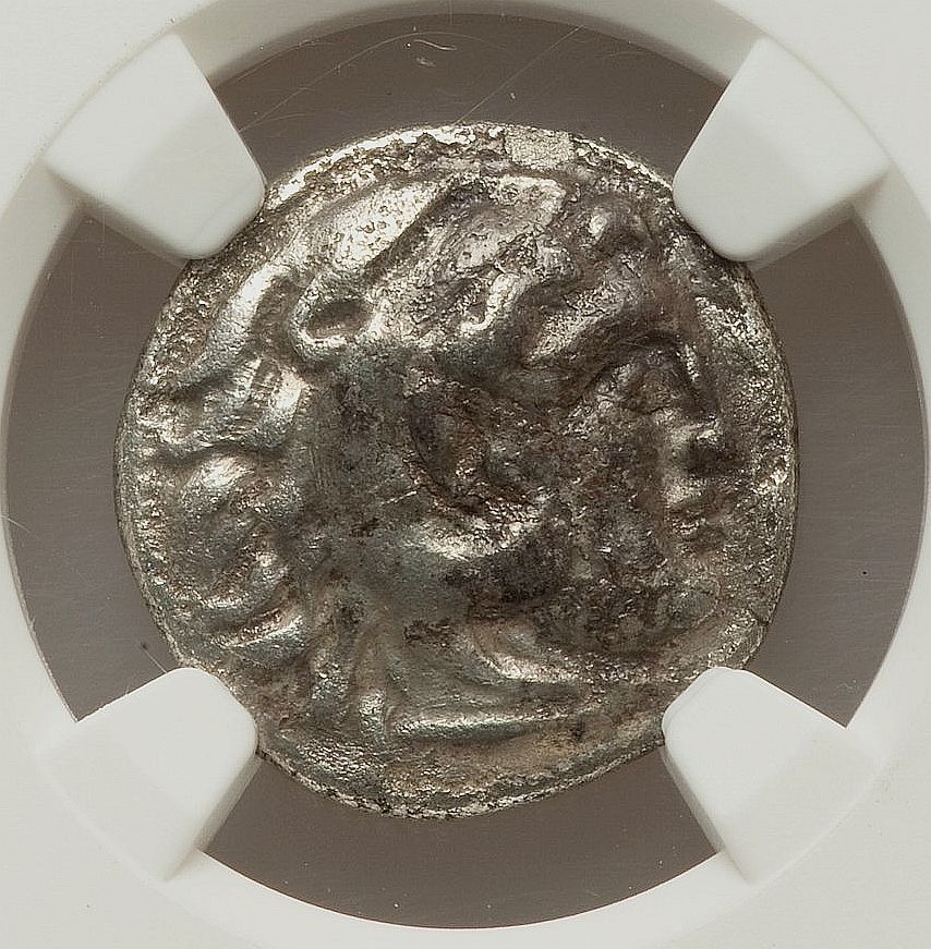 Authentic Ancient Greek Coin Alexander the Great Silver Drachm Herakles Zeus D10