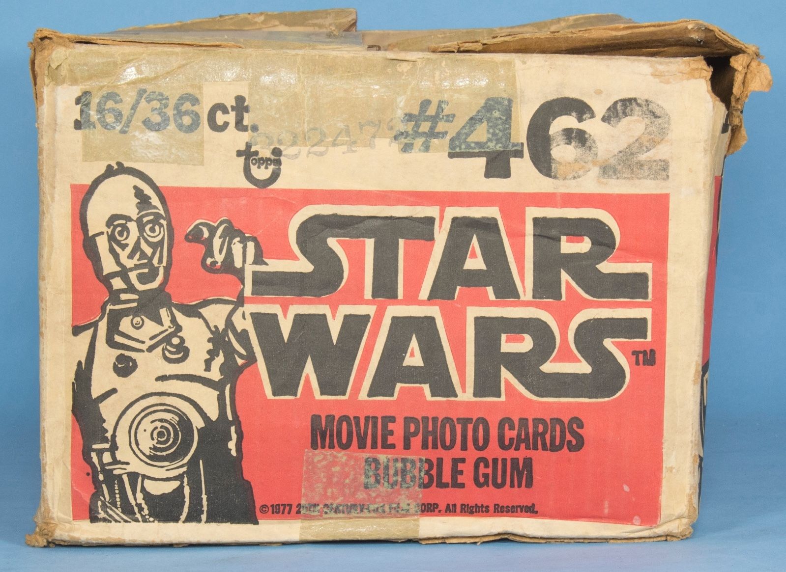 STAR WARS 1977 Series One Topps Wax Gum Card Box Shipping Carton/Case