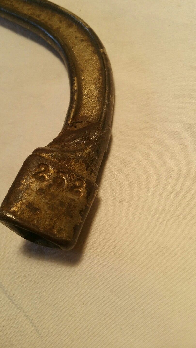 Antique Cast Iron Wood Stove Burner Handle Primitive