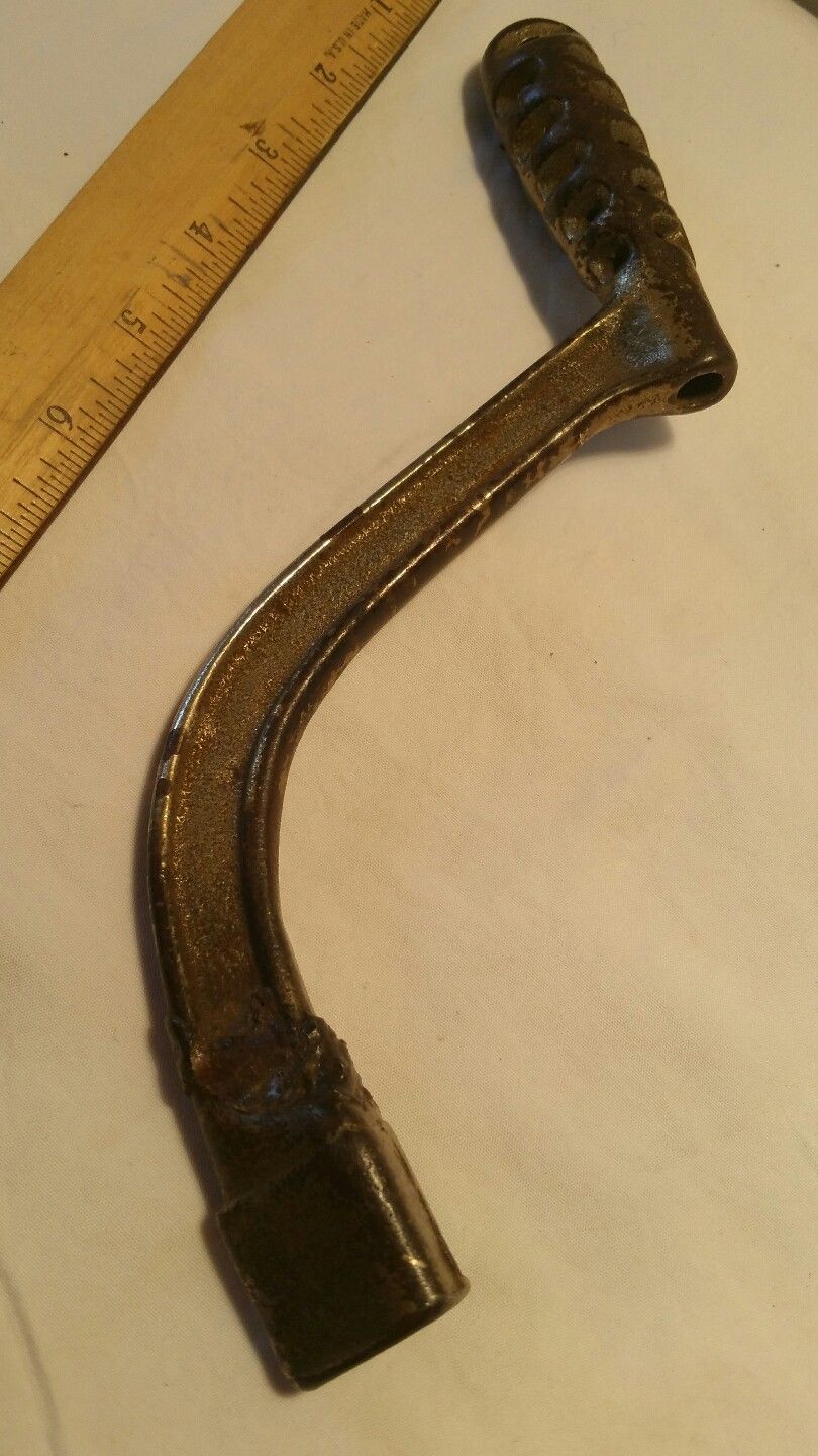 Antique Cast Iron Wood Stove Burner Handle Primitive