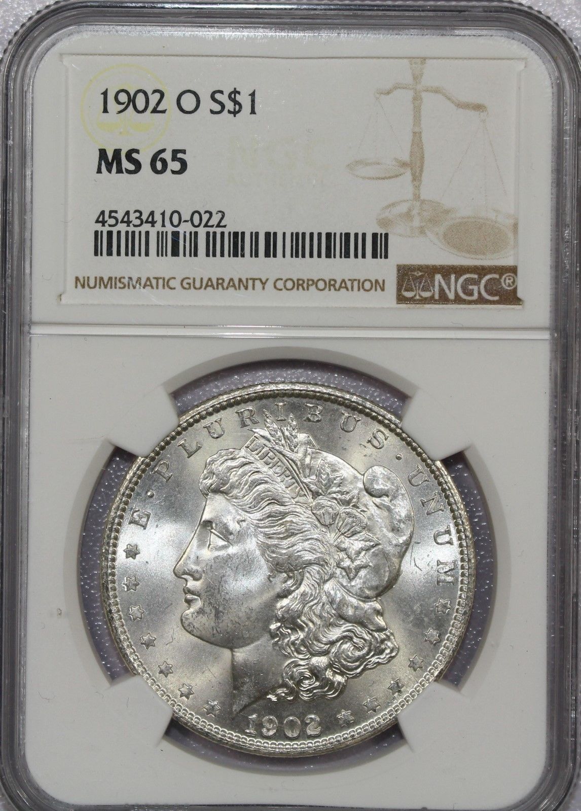 1902 O MORGAN SILVER DOLLAR CERTIFIED NGC MS 65 - SUPER NICE!