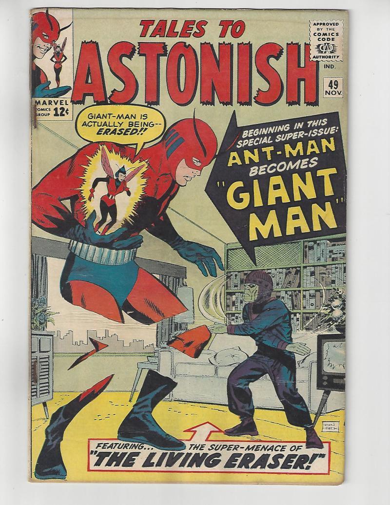 Tales to Astonish #49/Silver Age Marvel Comic Book/1st Giant Man/VG