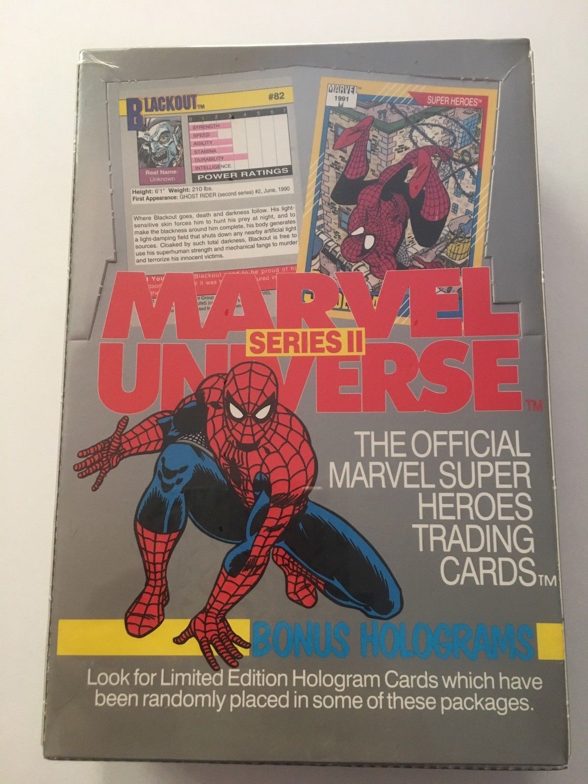 NEW! Spiderman Marvel Universe Series II Trading Card Box Factory Sealed 1991