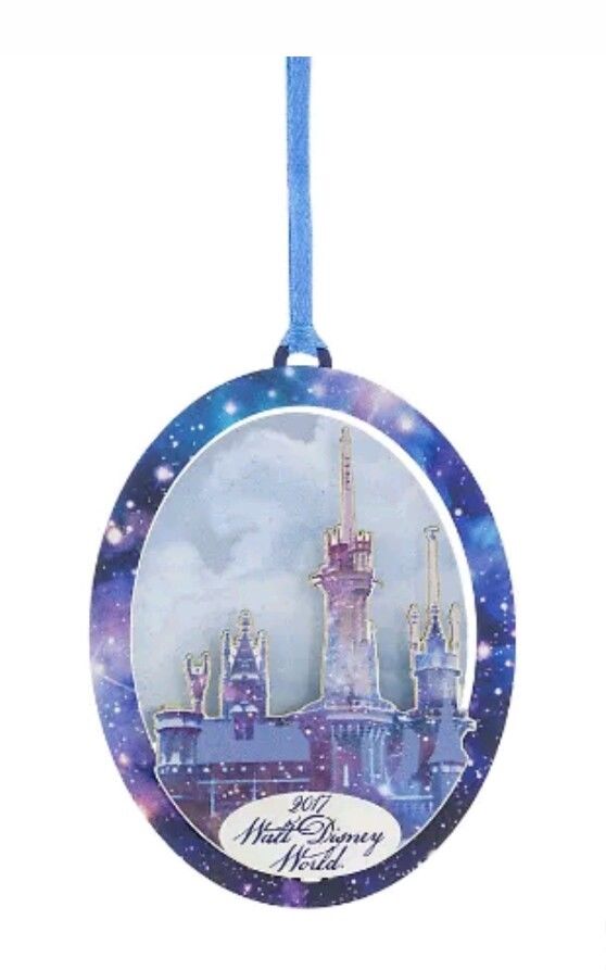 New Disney Parks 2017 Walt Disney World Cinderella Castle Disc Ornament 3D