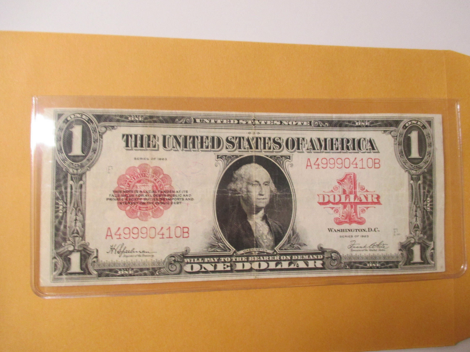 1923 $1 UNITED STATES NOTE (LEGAL TENDER RED SEAL)