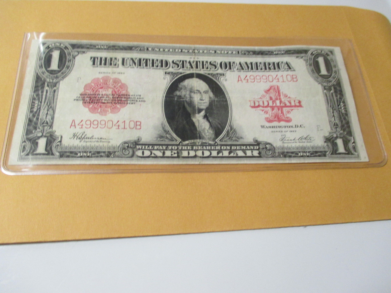 1923 $1 UNITED STATES NOTE (LEGAL TENDER RED SEAL)