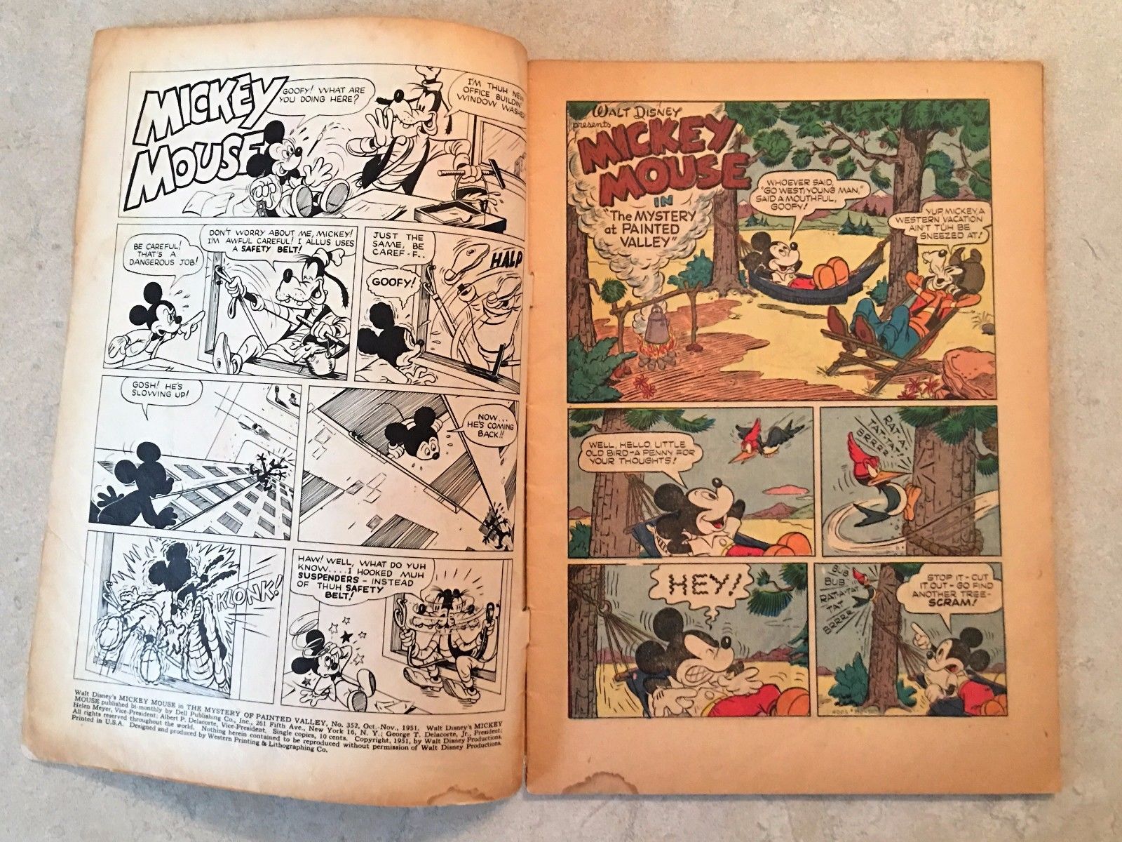 Four Color #352 - Walt Disney's Mickey Mouse (1951), GD/VG, 3.0, NO reserve!