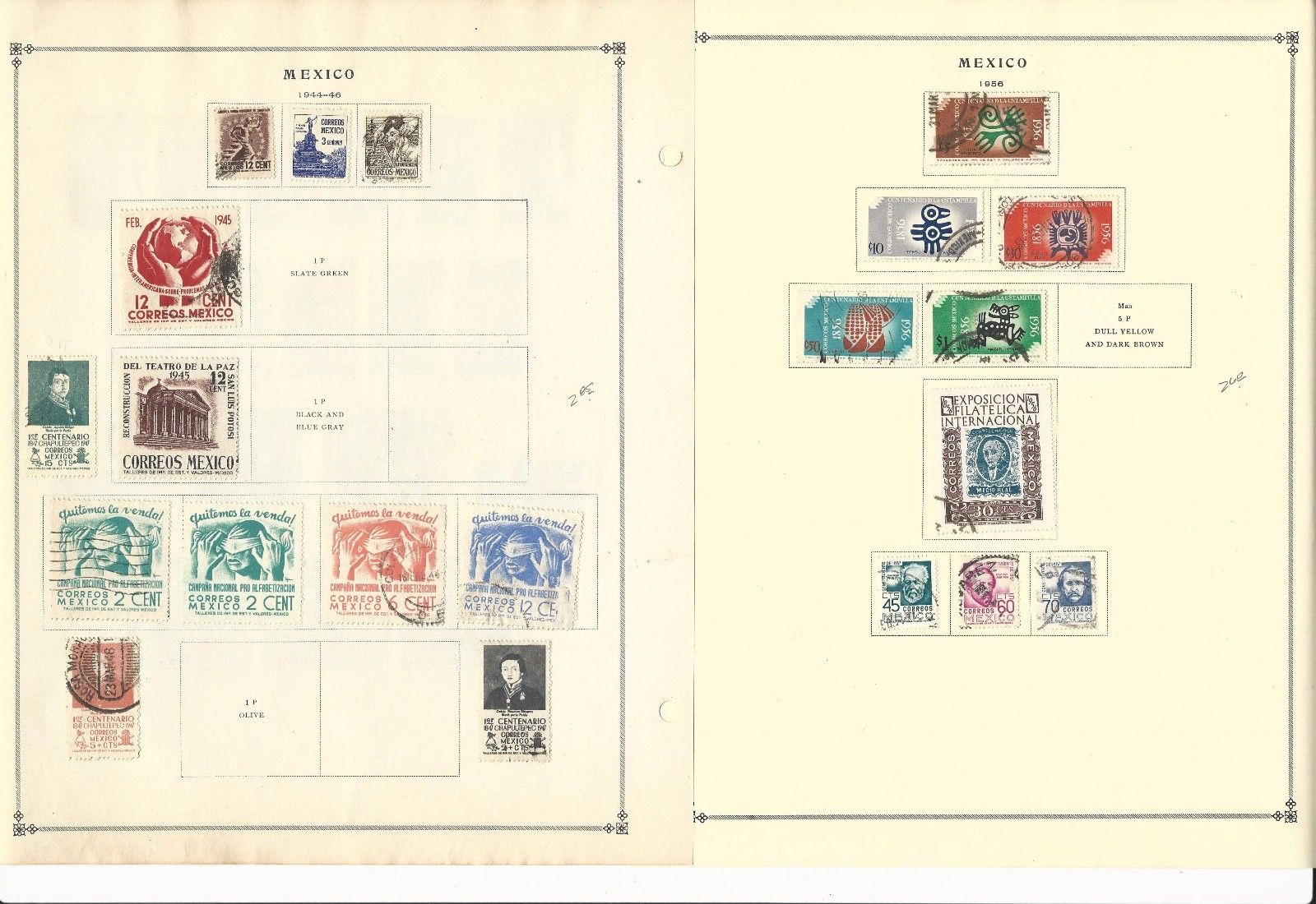 Mexico Collection 1950-1963 on 16 Scott International Pages