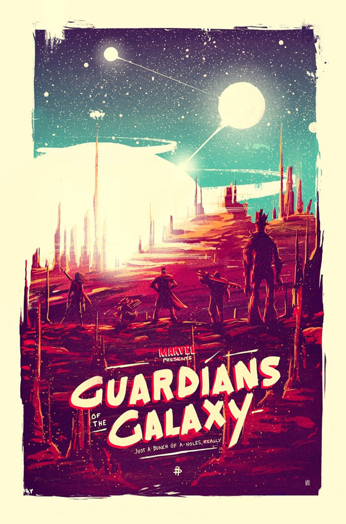 Guardians Of The Galaxy Art Silk Poster Decor 24x36inch