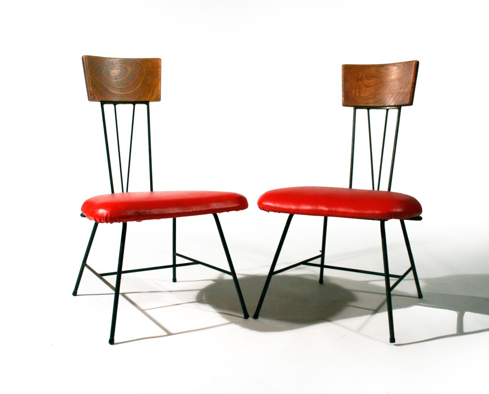 PAIR MID CENTURY MODERN RICHARD MCCARTHY IRON SELRITE CHAIRS