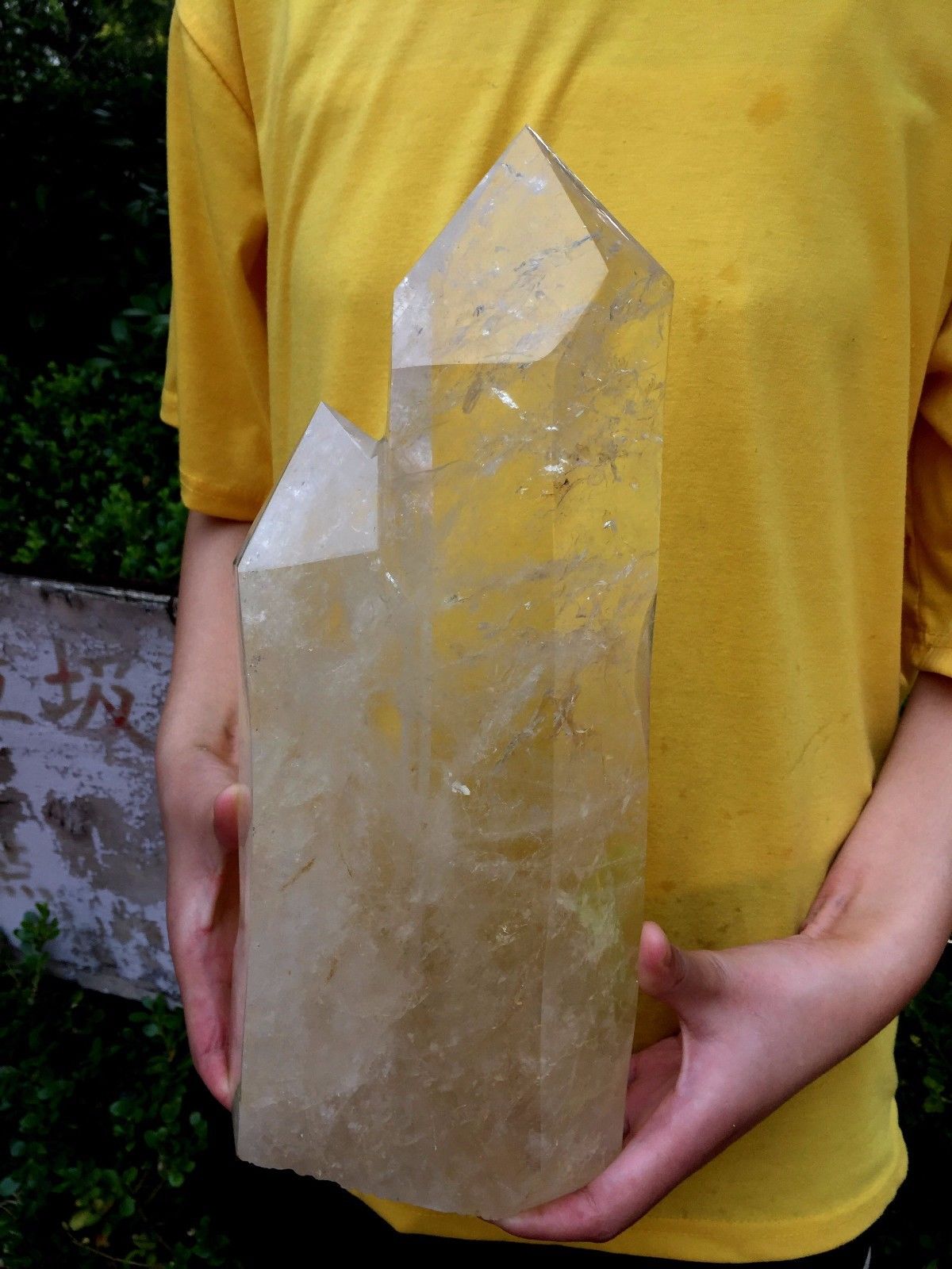 3257g Natural Clear White Obelisk Quartz Crystal point Healing 7-3-10