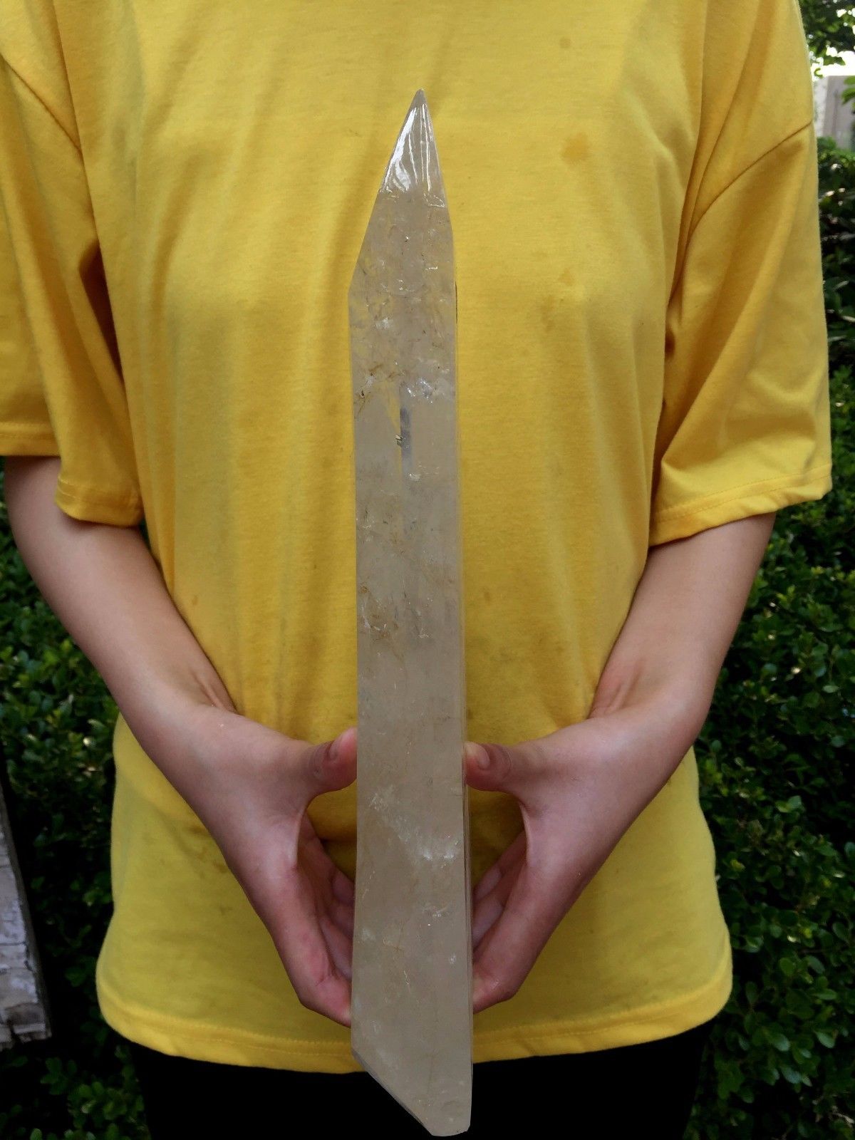 3257g Natural Clear White Obelisk Quartz Crystal point Healing 7-3-10